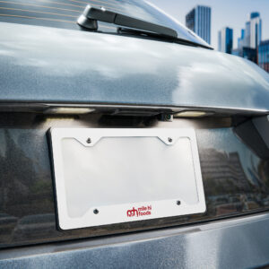 Metal license plate frame